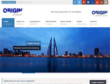 Tablet Screenshot of origin.com.bh